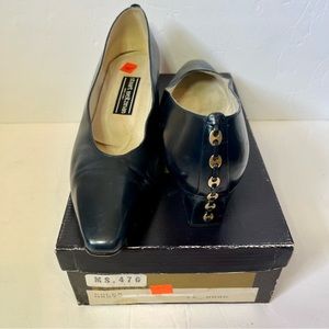 Stuart Weitzman Navy Sequin Vintage Heels Size 9